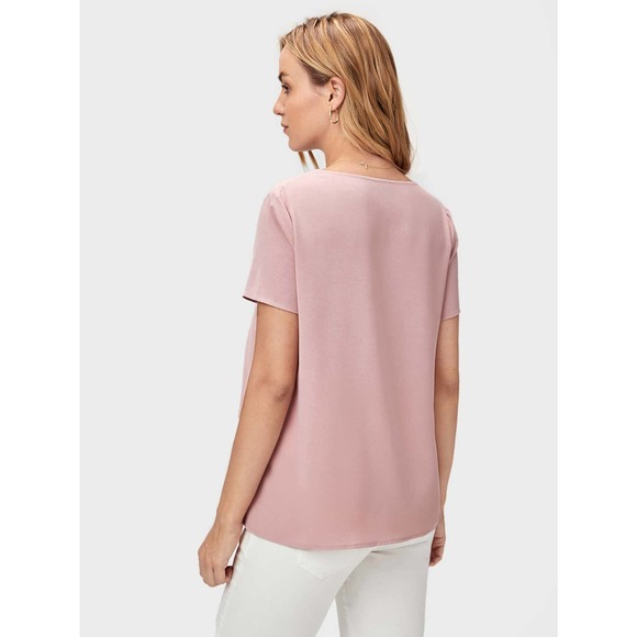 Maternity Solid V Neck short sleeve Blouse light green - Picture 11 of 11